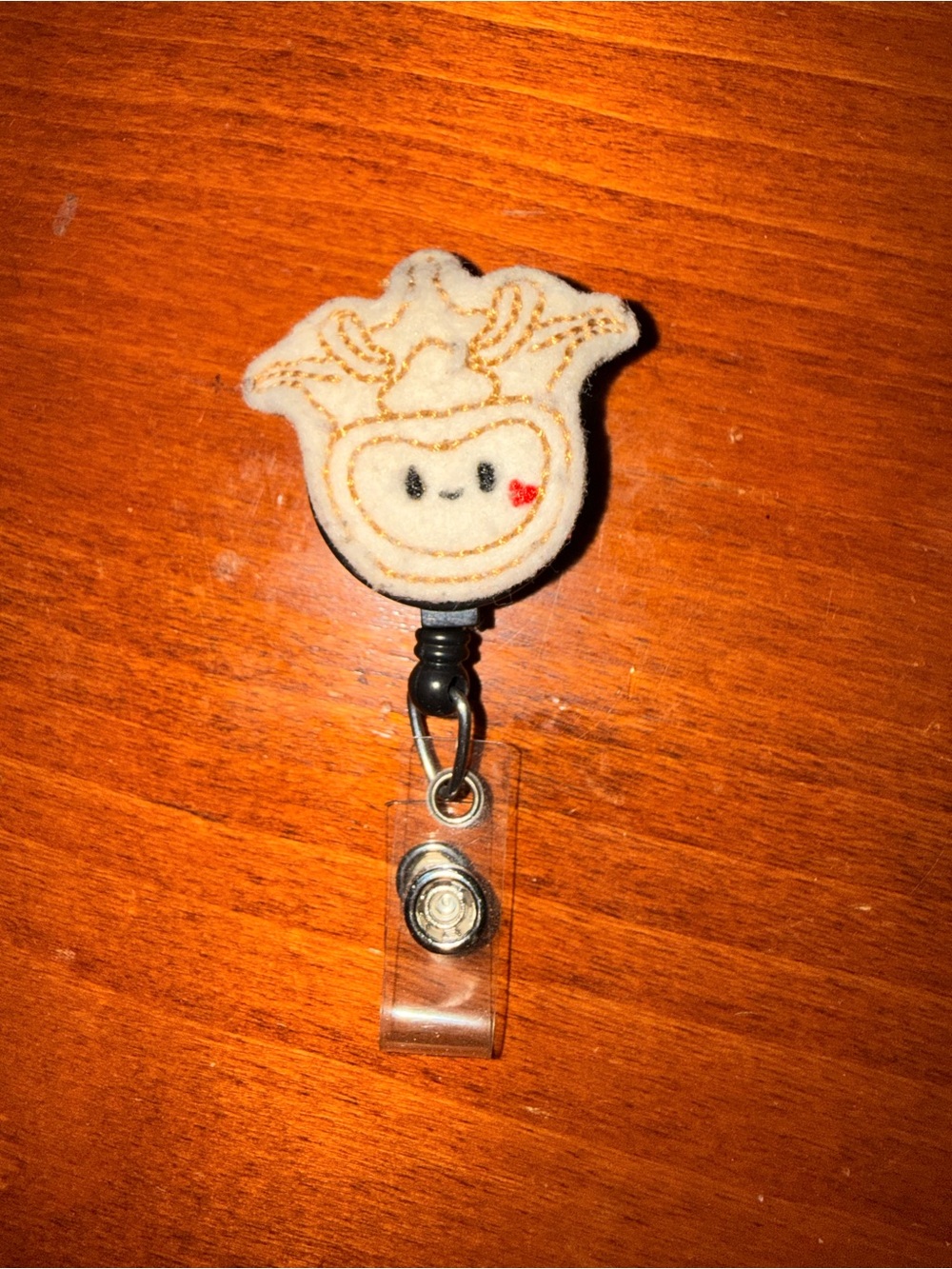 Lumbar bone Felt Badge Reel